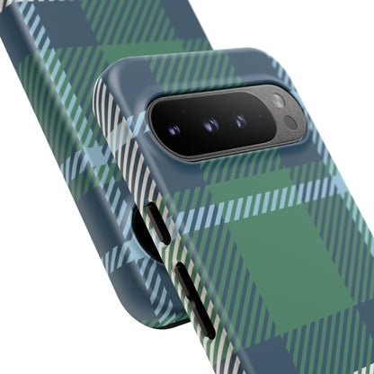 Earth and Sky Plaid Tough Phone Case for Google Pixel