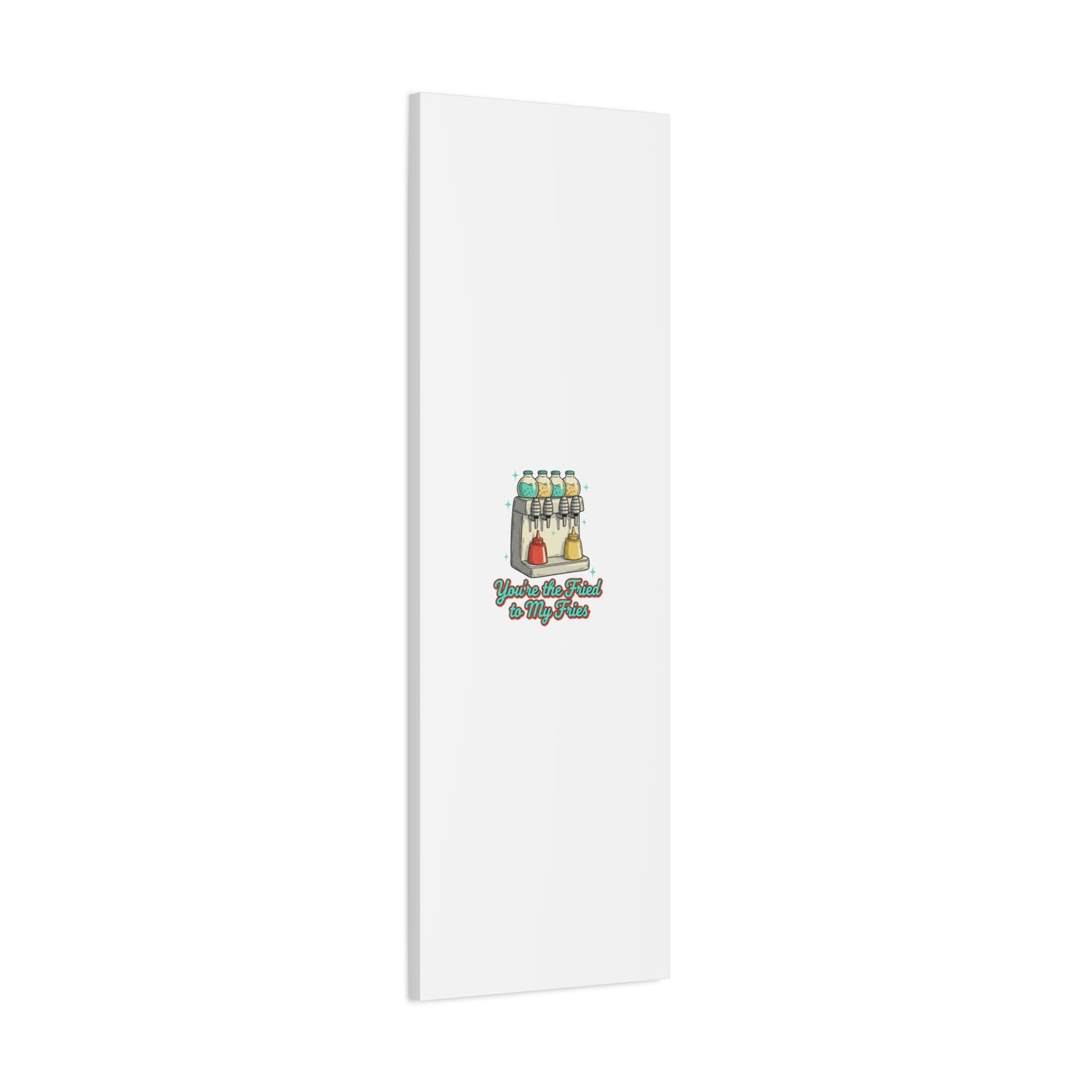You’re the Fried to My Fries Canvas | Retro Diner Matchbook, Pantry Label Art