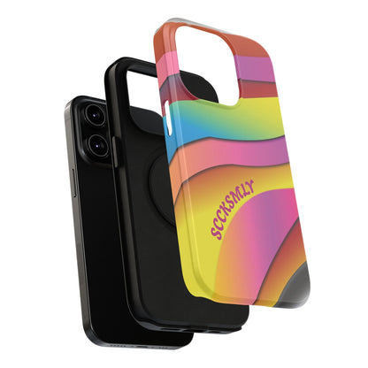 Modern Retro Rainbow Phone Case for Apple
