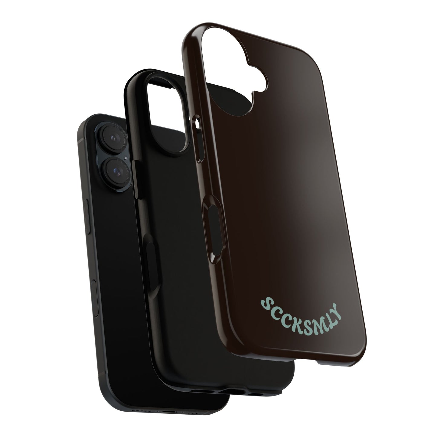 SOLID Espresso Mint Tough Phone Case for Apple