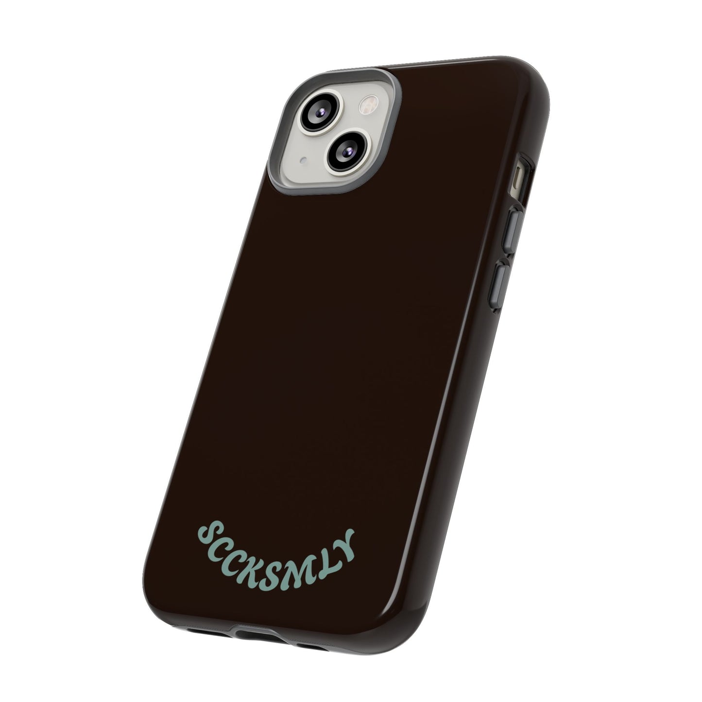 SOLID Espresso Mint Tough Phone Case for Apple