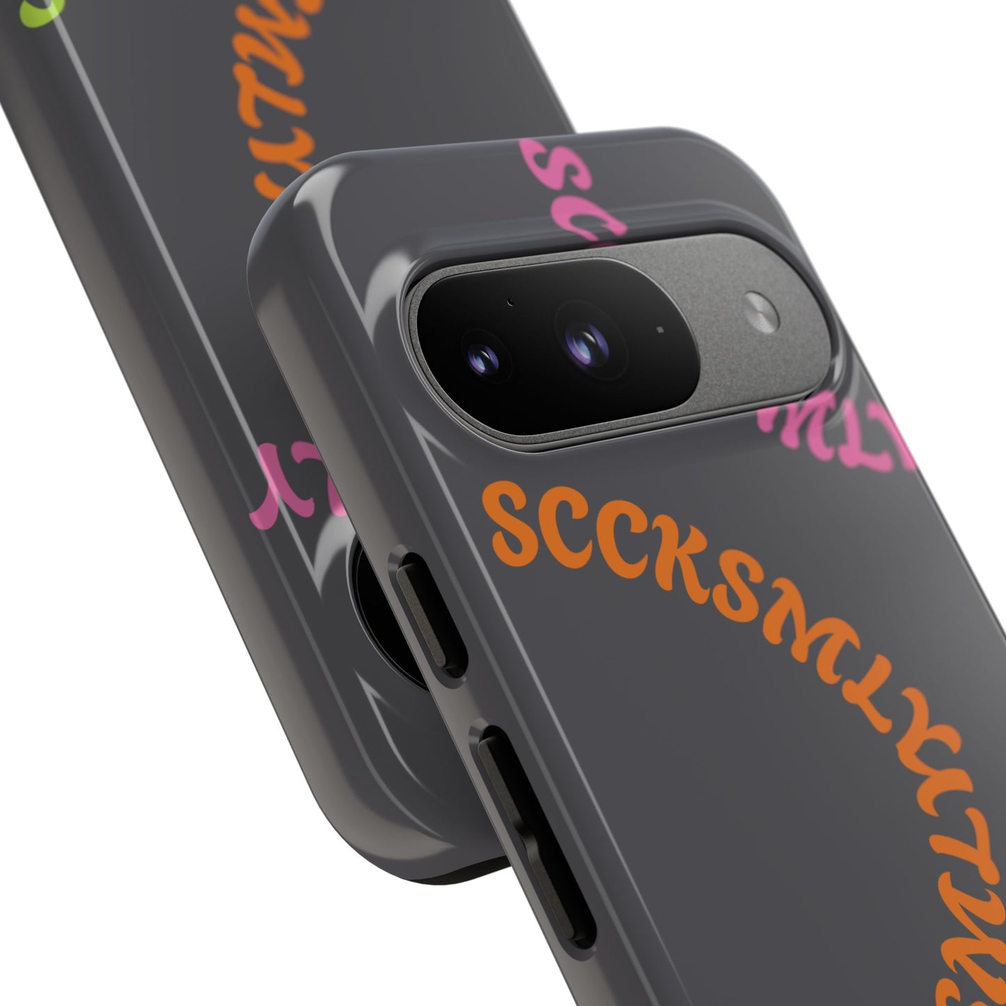Y2K Wavy Script Tough Case for Google Pixel- Gray