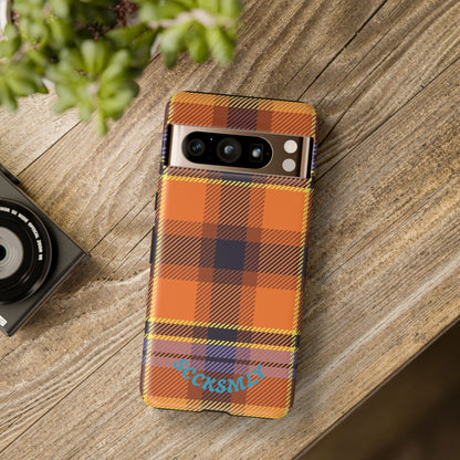 Orange Sickle Plaid Phone Case for Google Pixel