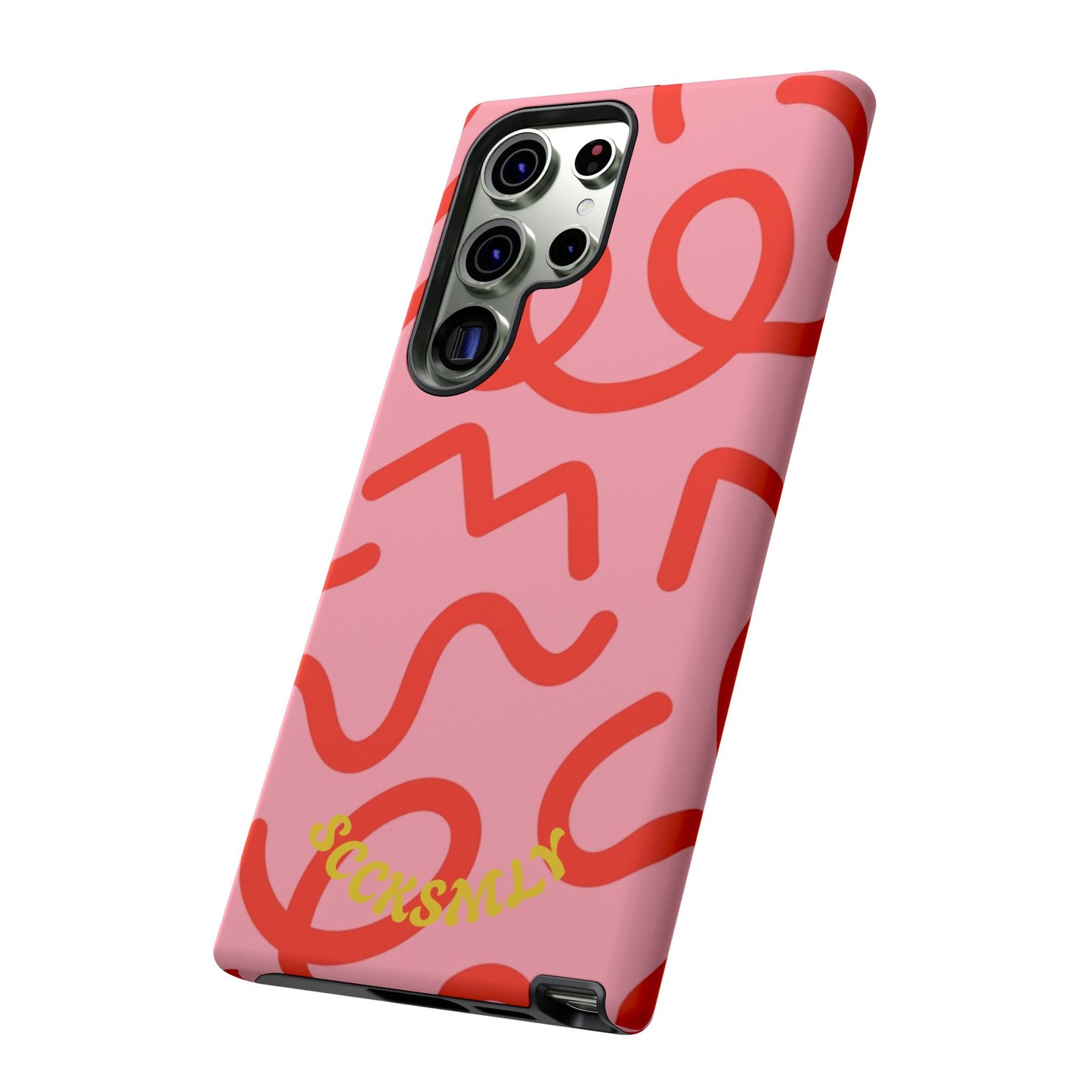 Red Candy Swirls Tough Phone Case for Samsung