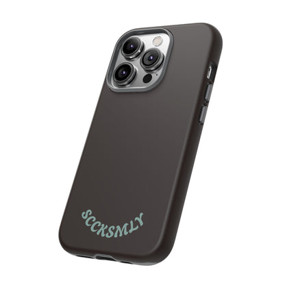 SOLID Espresso Mint Tough Phone Case for Apple