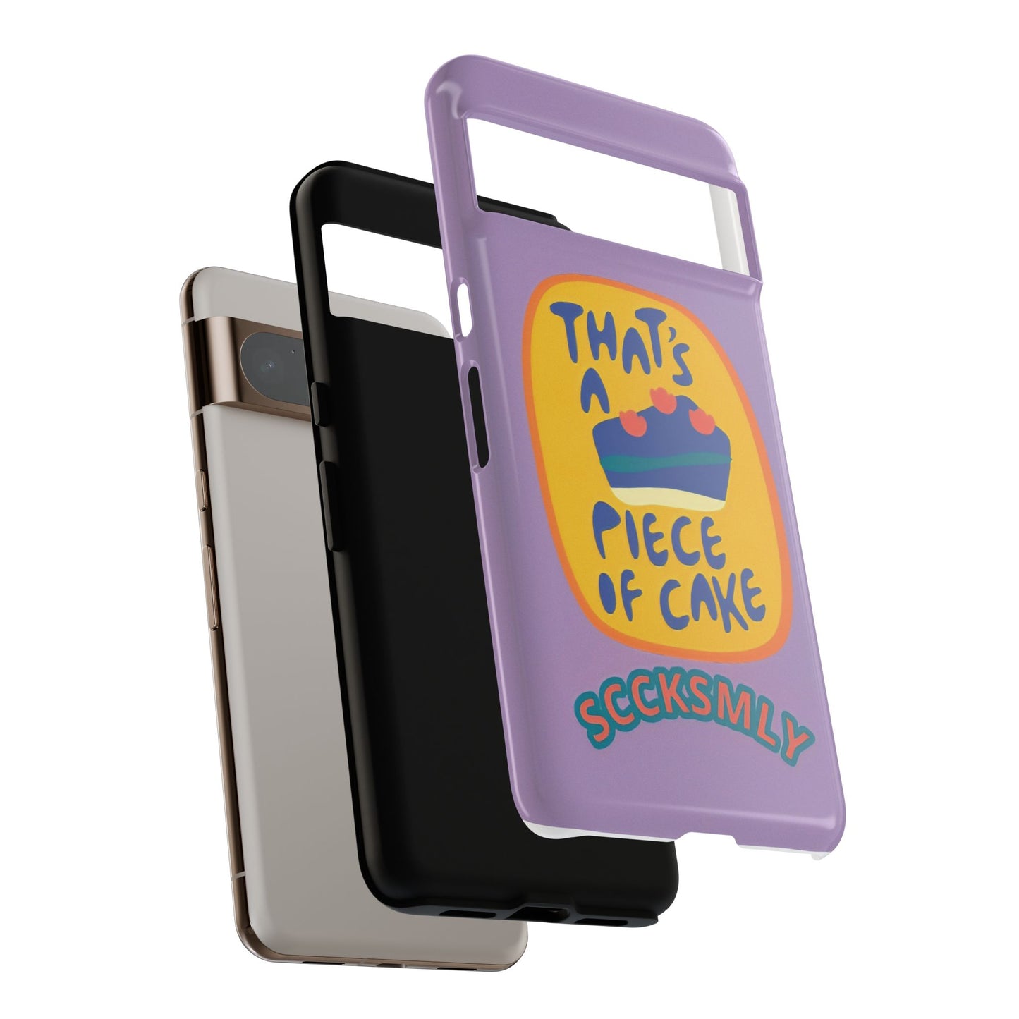 Light Purple "THAT'S A PIECE OF CAKE" Tough Phone Case for Google Pixel