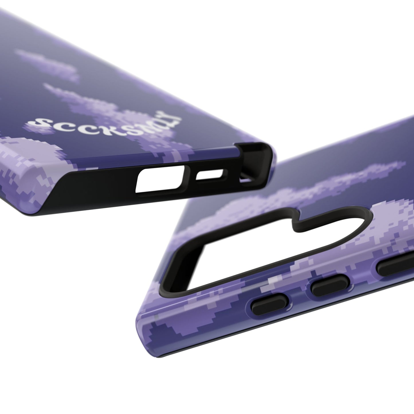Lilac Pixel Cloud Tough Phone Case for Samsung