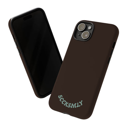 SOLID Espresso Mint Tough Phone Case for Apple