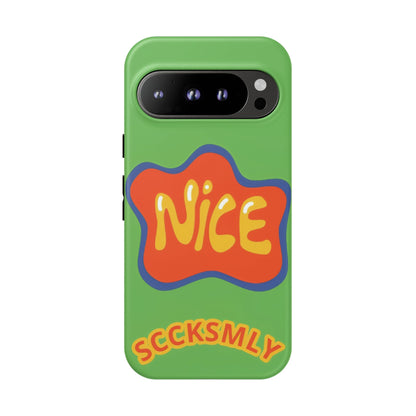 Green "NICE" Tough Phone Case for Google Pixel