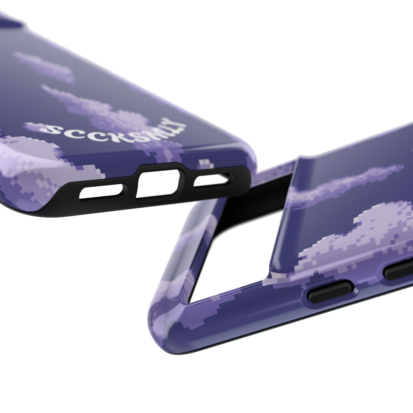 Lilac Pixel Cloud Tough Phone Case for Google Pixel