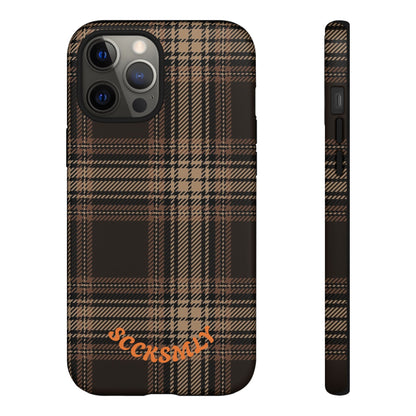 Brown Bread Plaid Tough Phone Case for Apple