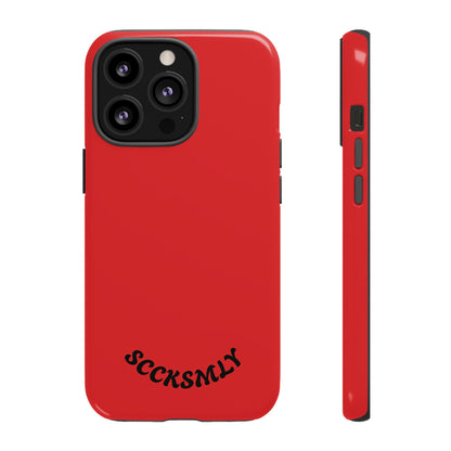 SOLID Screaming Red Tough Case for Apple