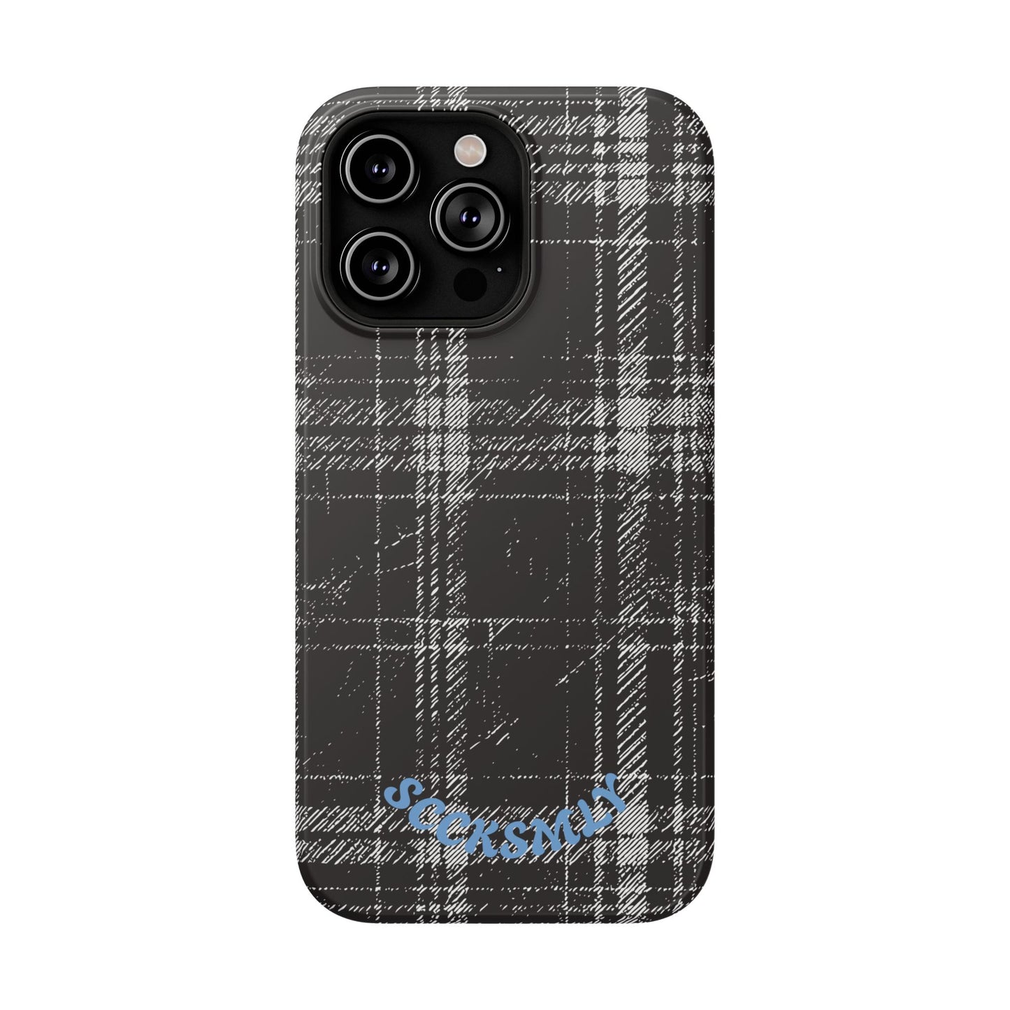 Smoky Grungy Plaid Phone Case for Apple