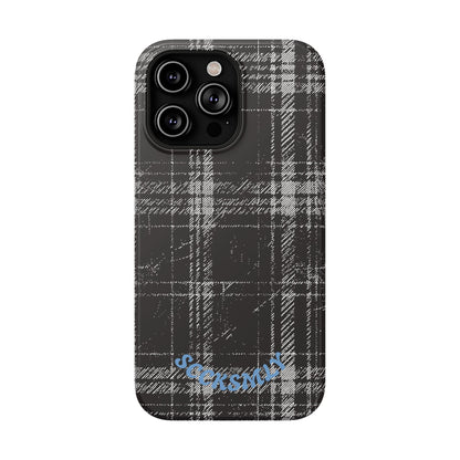 Smoky Grungy Plaid Phone Case for Apple