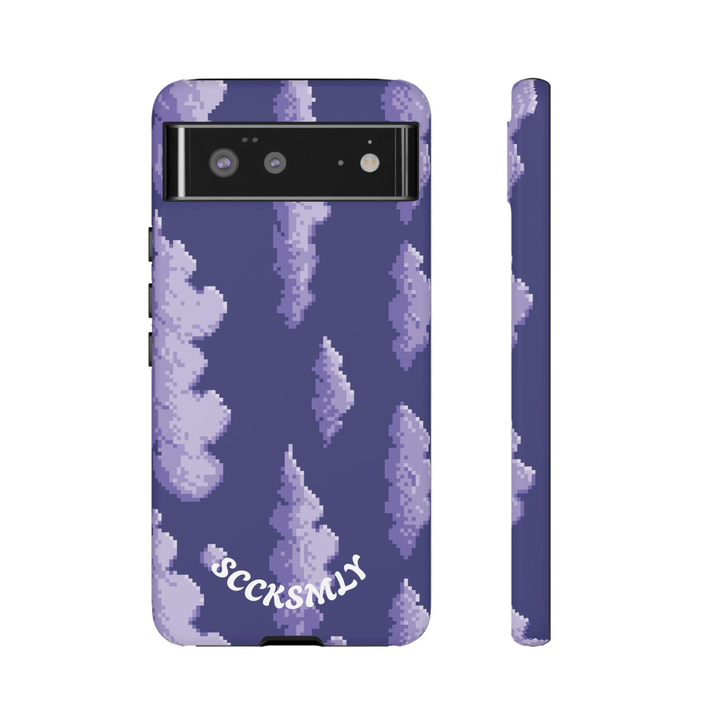 Lilac Pixel Cloud Tough Phone Case for Google Pixel