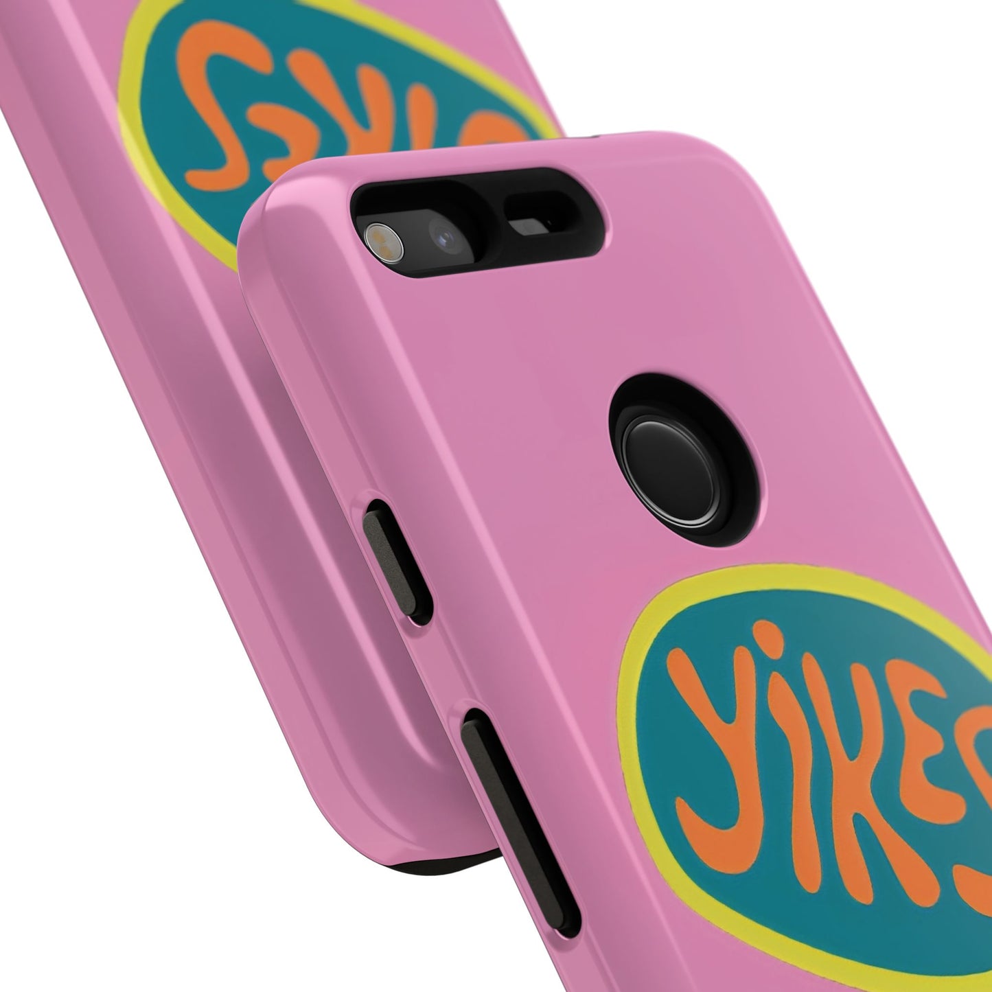 Pink "YIKES" Tough Phone Case for Google Pixel