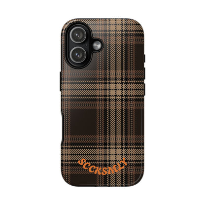 Brown Bread Plaid Tough Phone Case for Apple