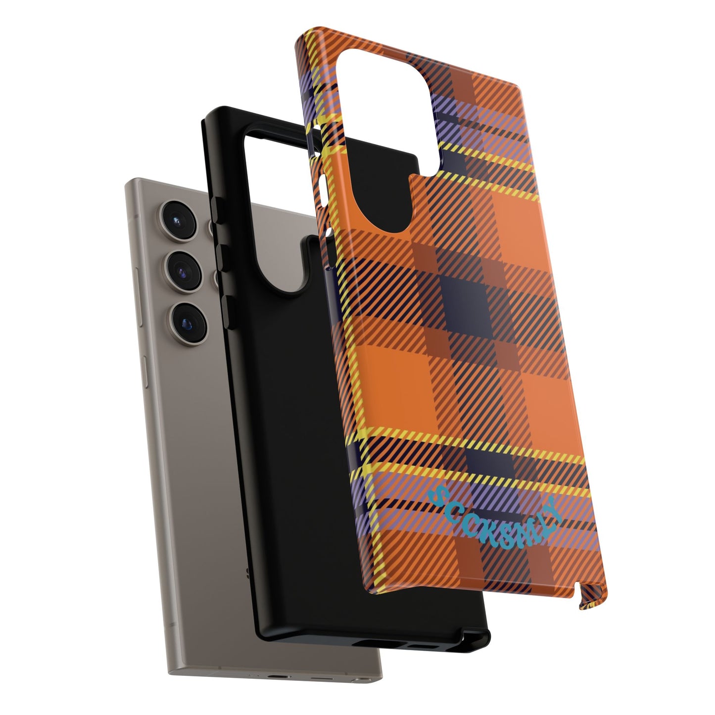 Orange Sickle Plaid Phone Case for Samsung