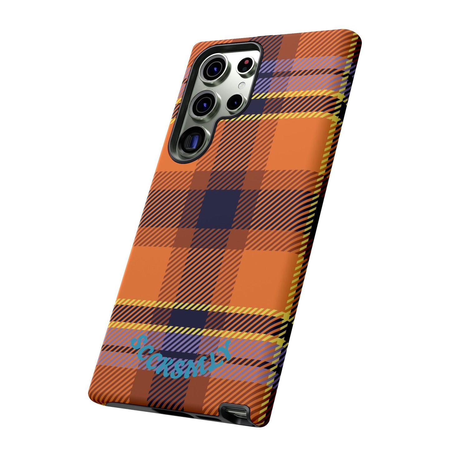 Orange Sickle Plaid Phone Case for Samsung