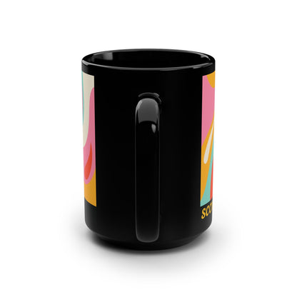 Mug Psychodelic Acid Swirl 15oz — Black