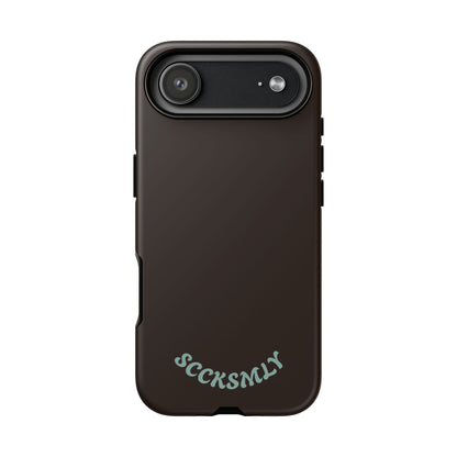 SOLID Espresso Mint Tough Phone Case for Apple