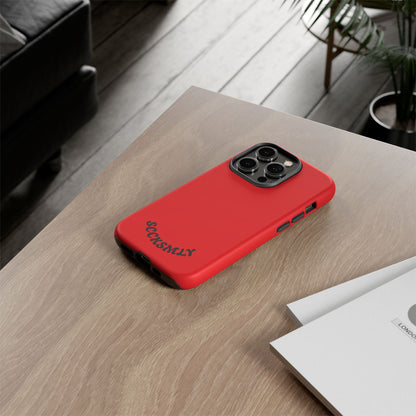 SOLID Screaming Red Tough Case for Apple