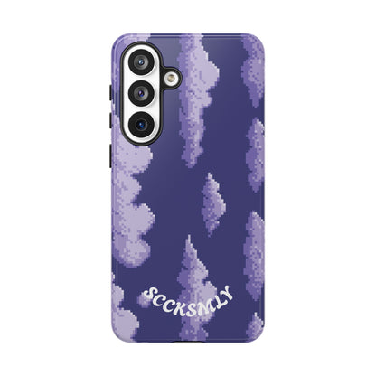 Lilac Pixel Cloud Tough Phone Case for Samsung