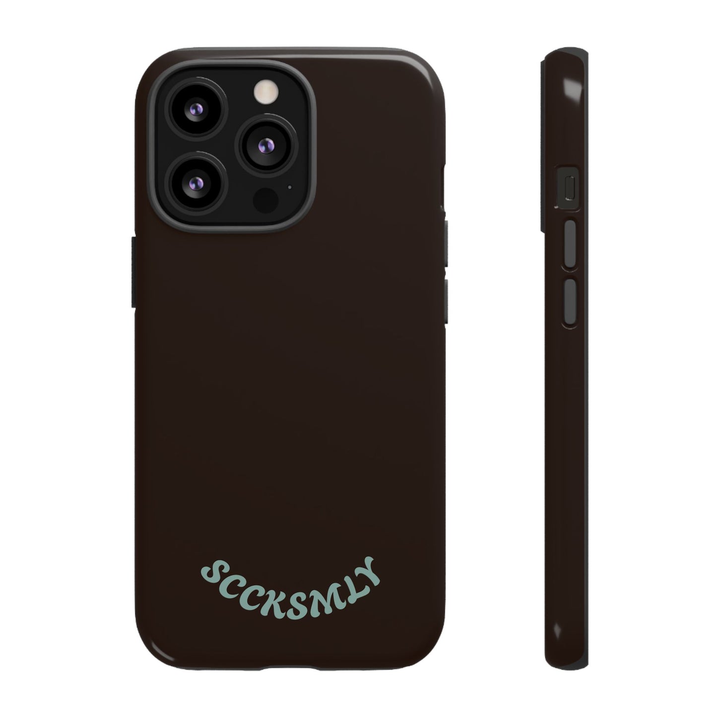 SOLID Espresso Mint Tough Phone Case for Apple