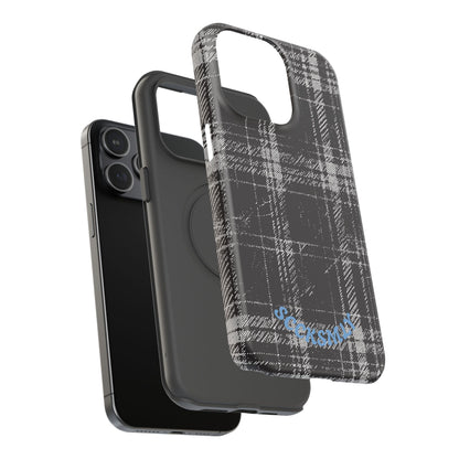 Smoky Grungy Plaid Phone Case for Apple