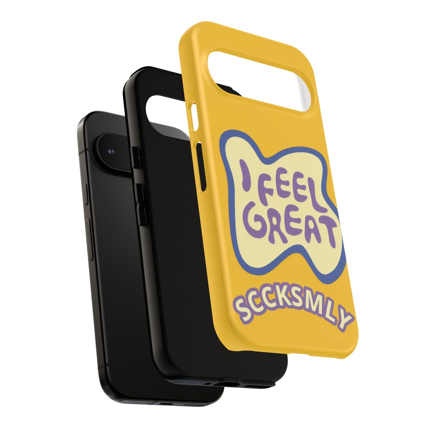 Yellow "I FEEL GREAT" Tough Phone Case for Google Pixel