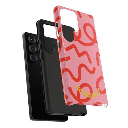 Red Candy Swirls Tough Phone Case for Samsung