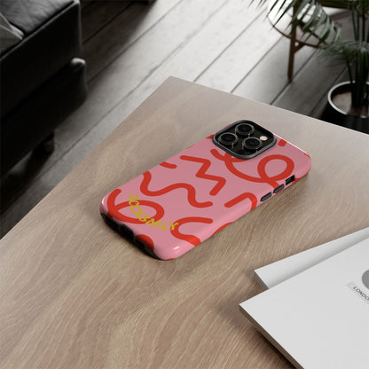 Red Candy Swirls Tough Case for Apple