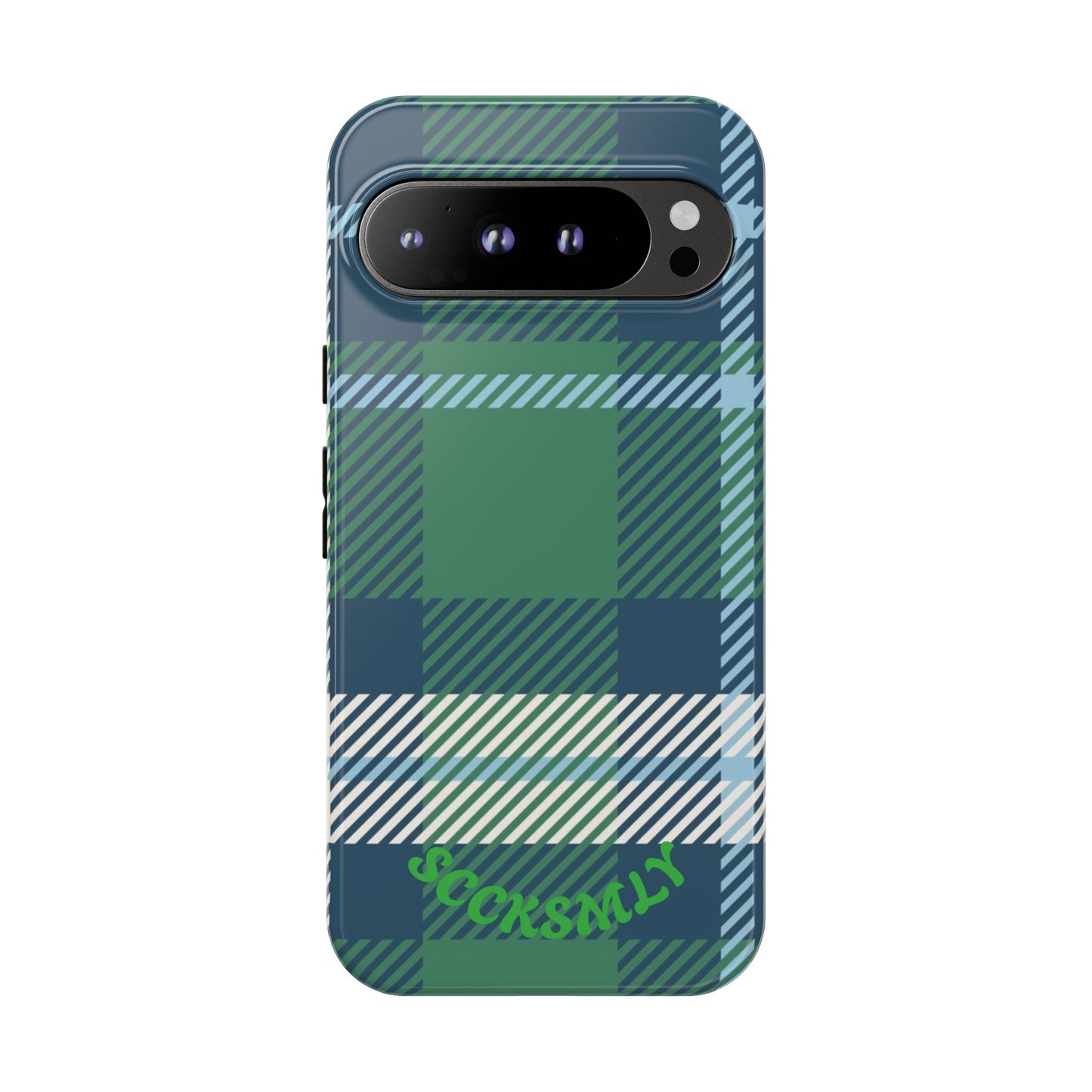 Earth and Sky Plaid Tough Phone Case for Google Pixel