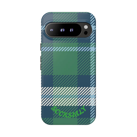 Earth and Sky Plaid Tough Phone Case for Google Pixel