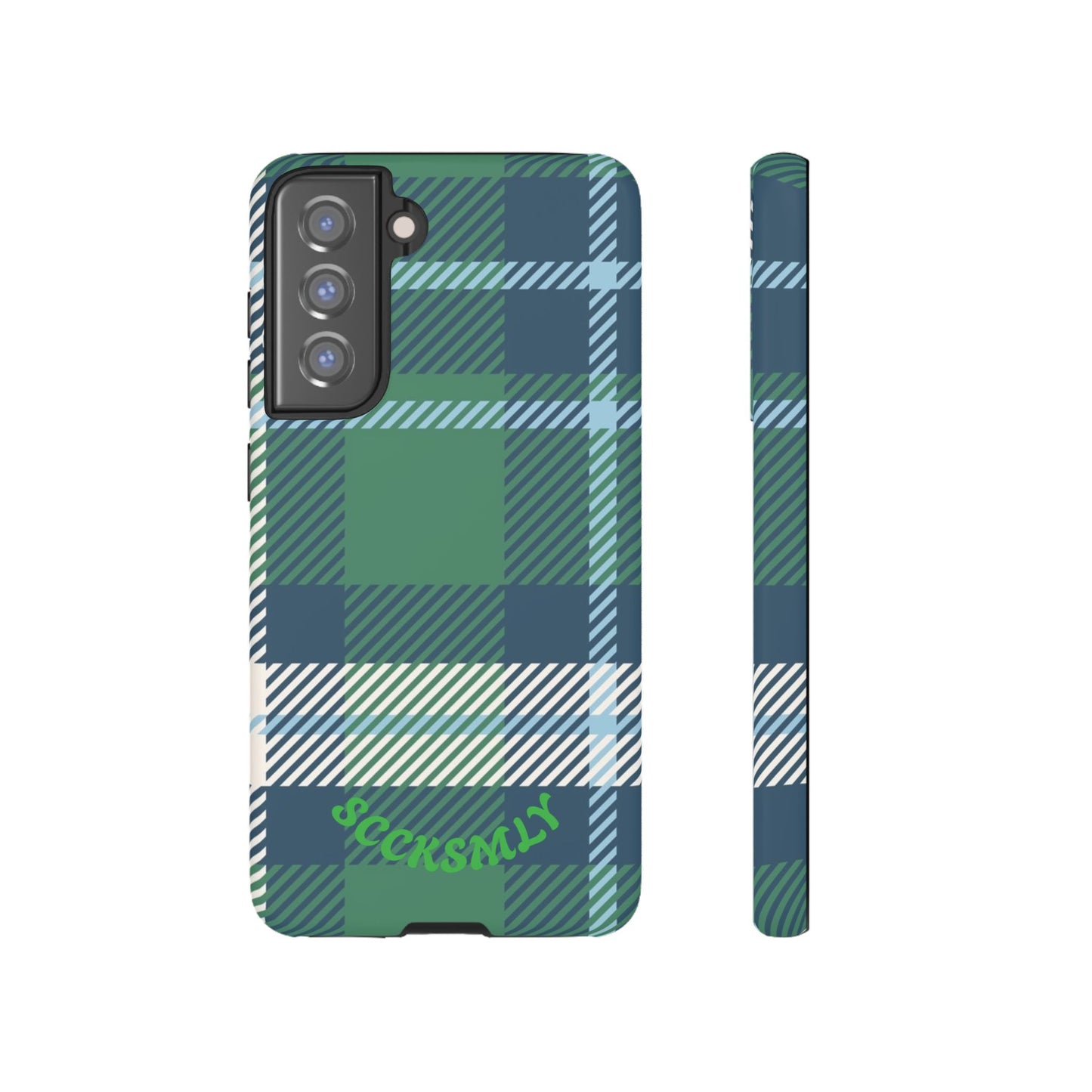Earth and Sky Plaid Tough Phone Case for Samsung