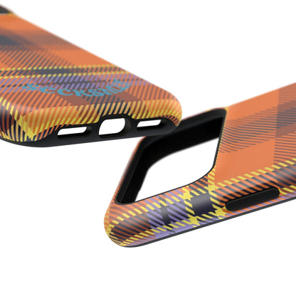 Orange Sickle Plaid  Phone Case for Apple