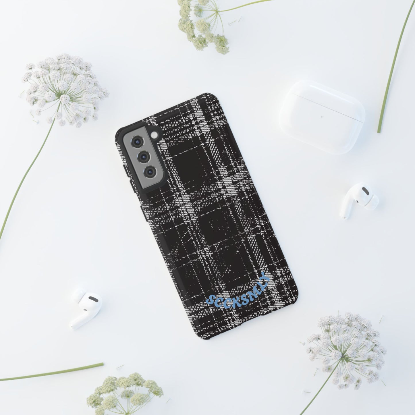 Smoky Grungy Plaid Phone Case for Samsung