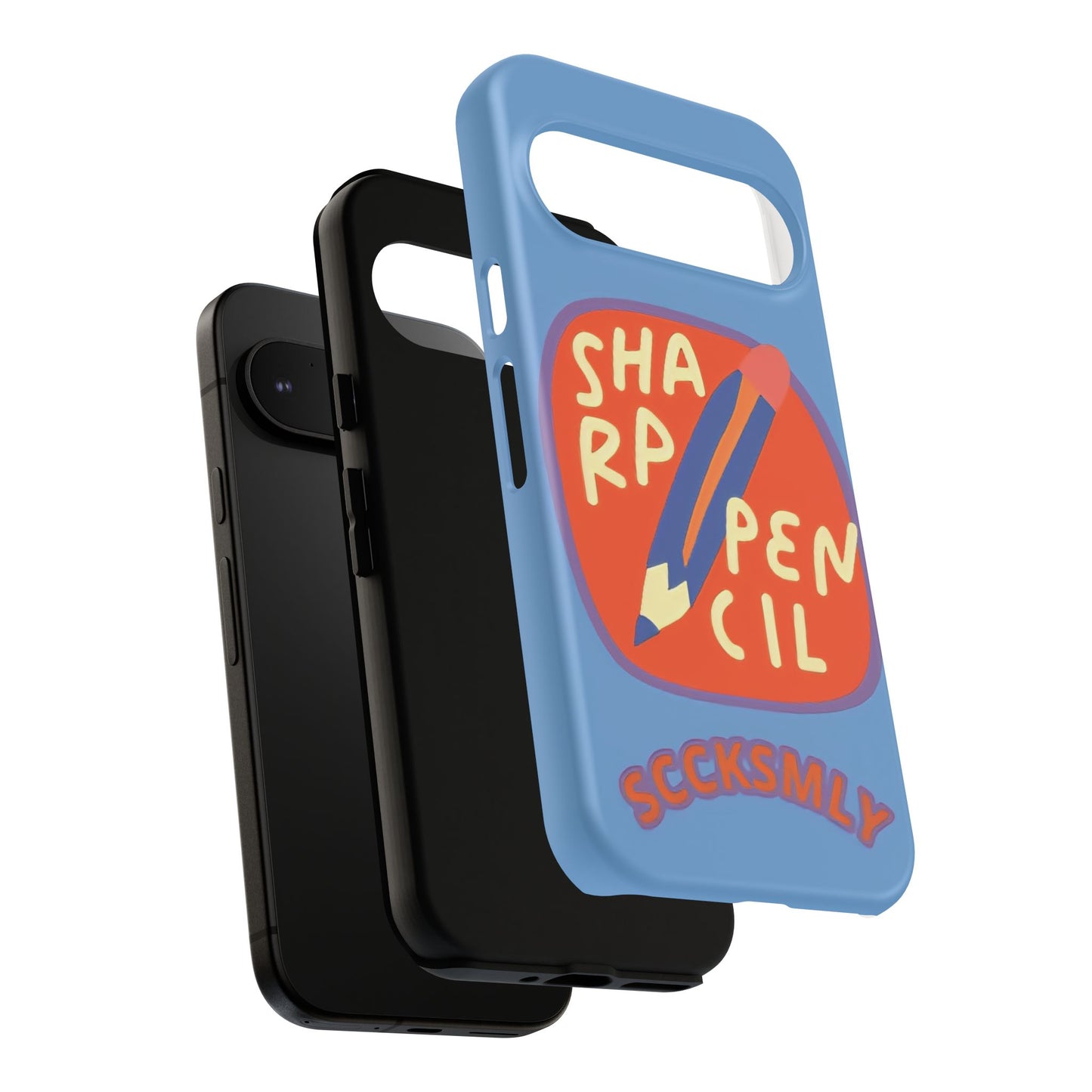 Blue "SHARPEN PENCIL" Tough Phone Case for Google Pixel