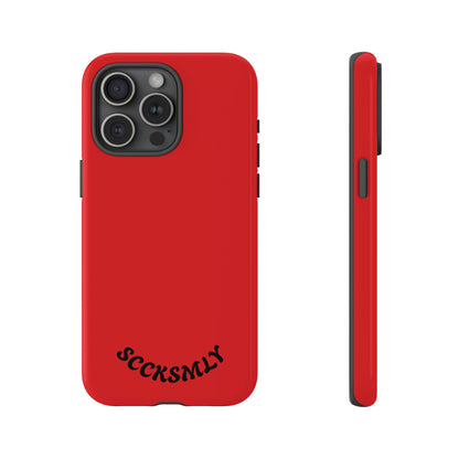 SOLID Screaming Red Tough Case for Apple