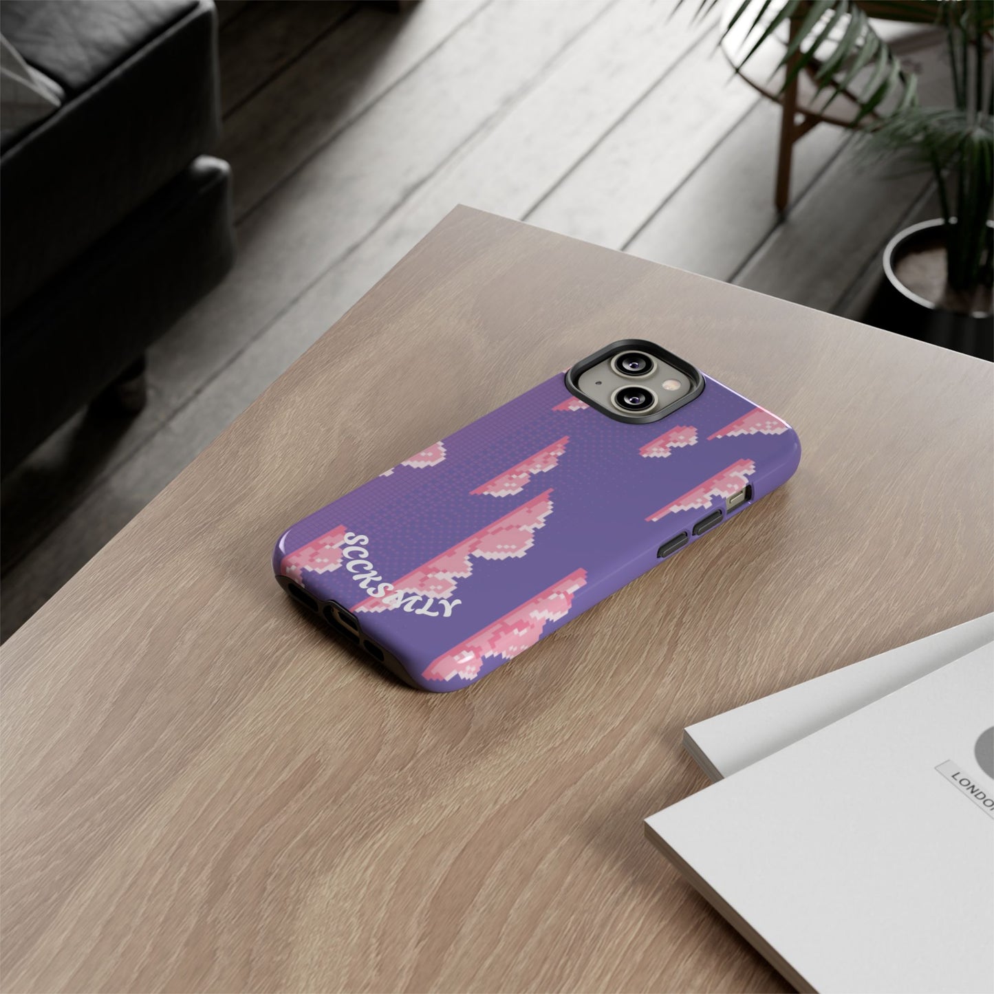 Purple Cotton Candy Sky Tough Phone Case for Apple