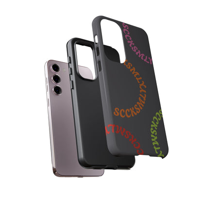 Y2K Wavy Script Tough Case for Samsung- Gray