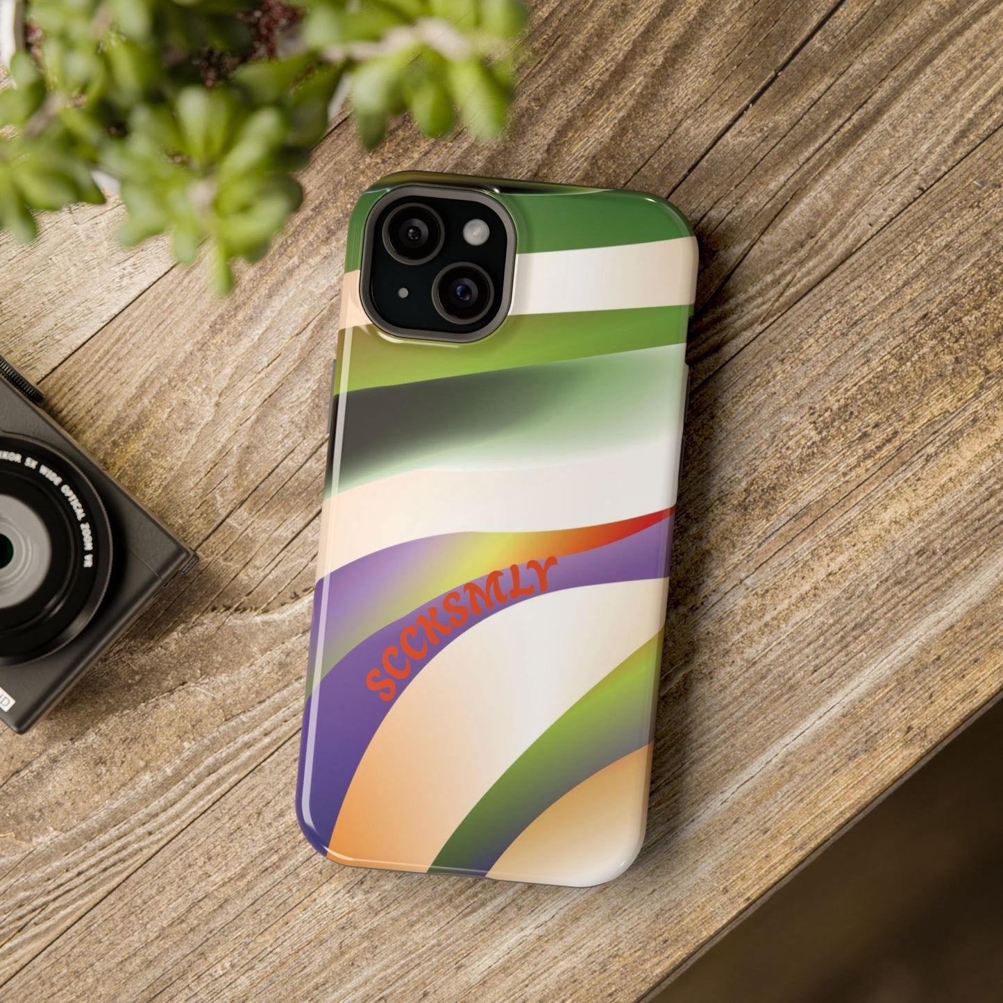 Green Waves Phone Case for Apple