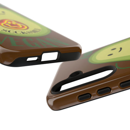 Playful Vegan Avocado Phone Case for Samsung