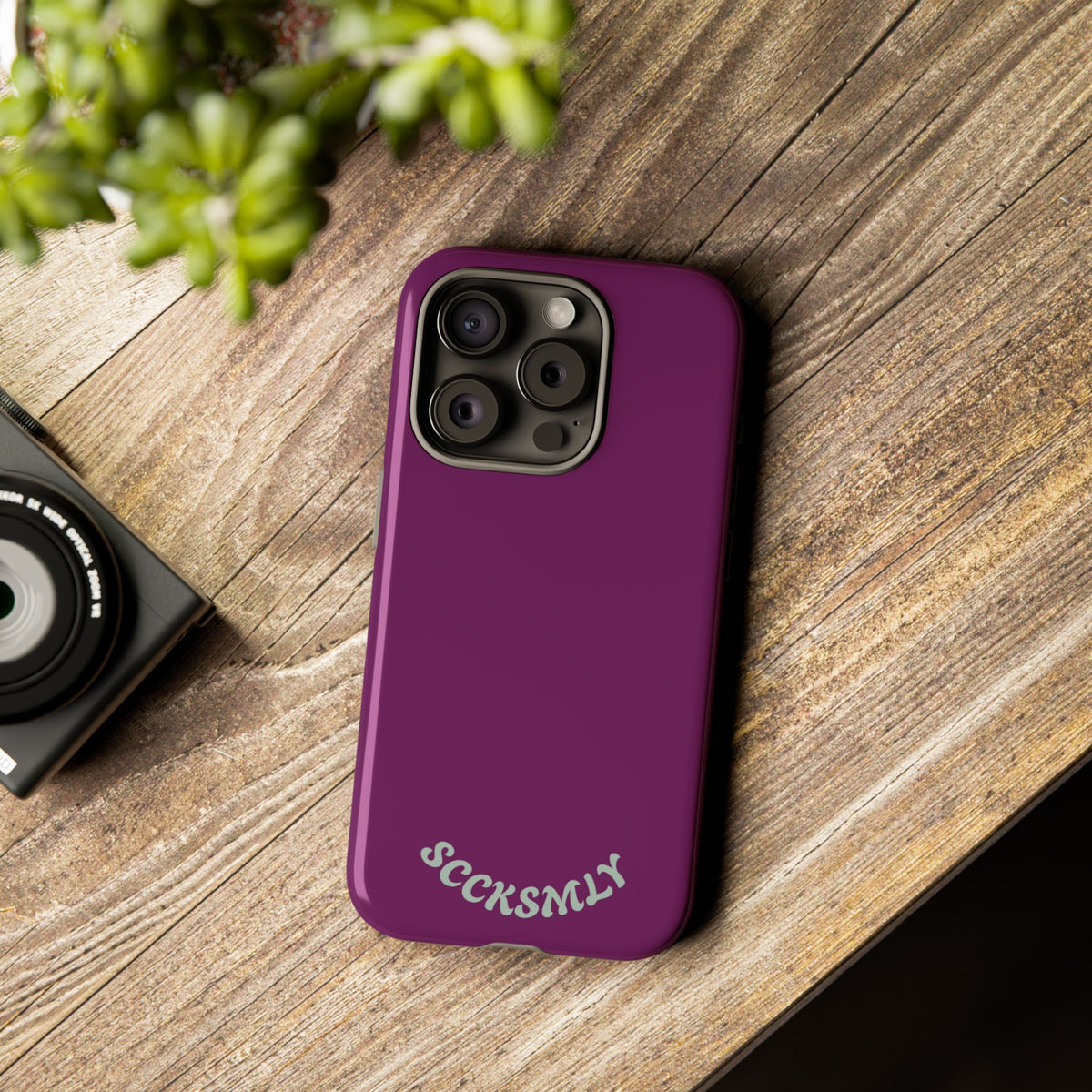 SOLID Amethyst Matte Tough Phone Case for Apple