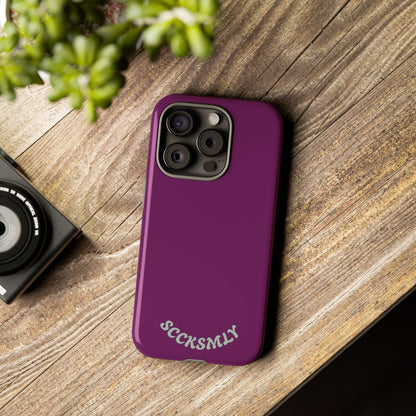 SOLID Amethyst Matte Tough Phone Case for Apple