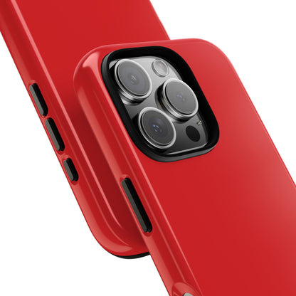 SOLID Screaming Red Tough Case for Apple