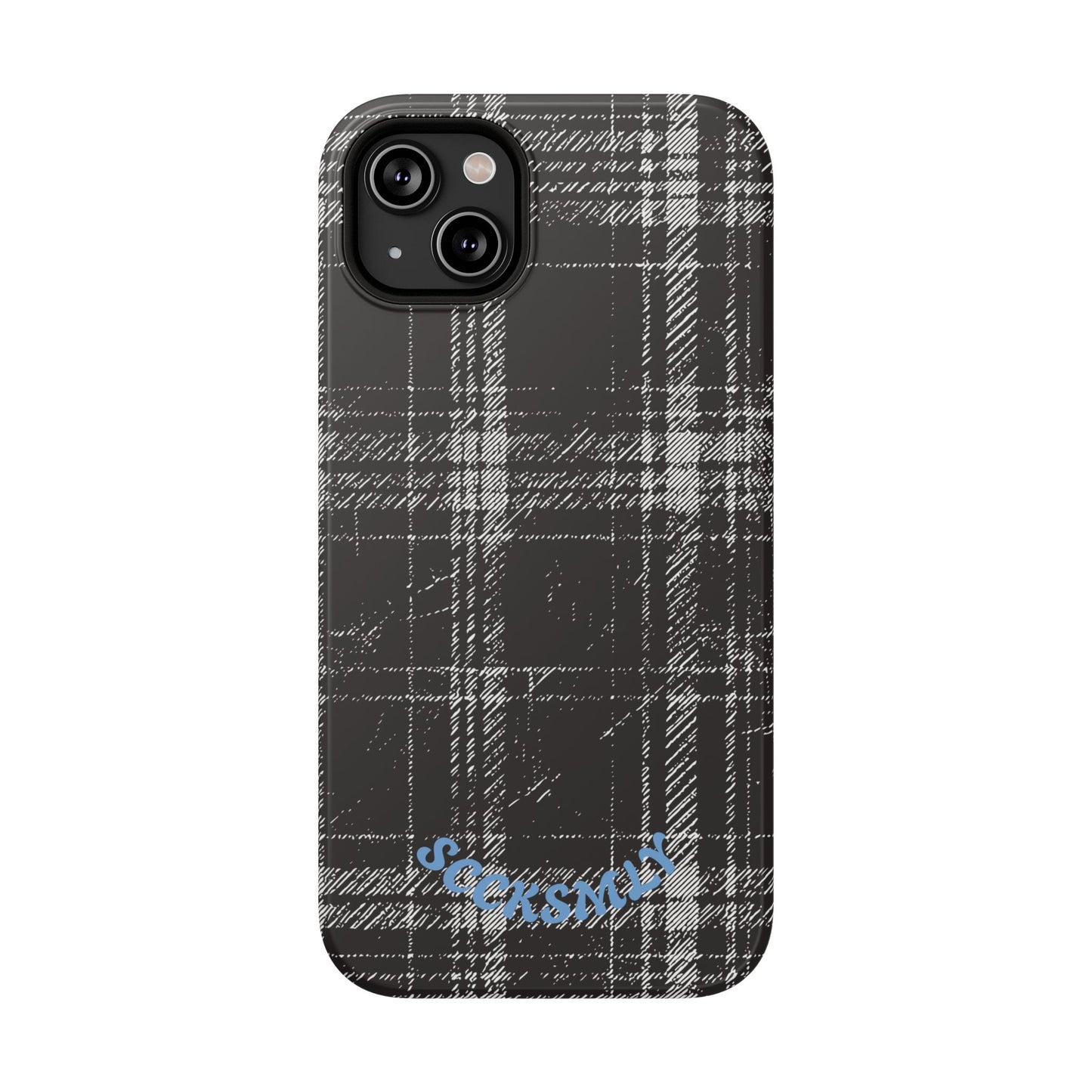 Smoky Grungy Plaid Phone Case for Apple