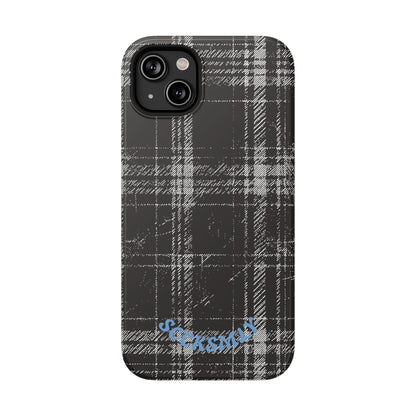 Smoky Grungy Plaid Phone Case for Apple