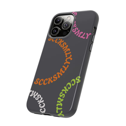 Y2K Wavy Script Tough Case for Apple- Gray