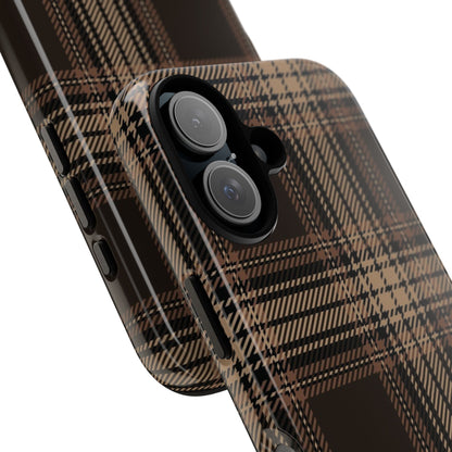 Brown Bread Plaid Tough Phone Case for Apple
